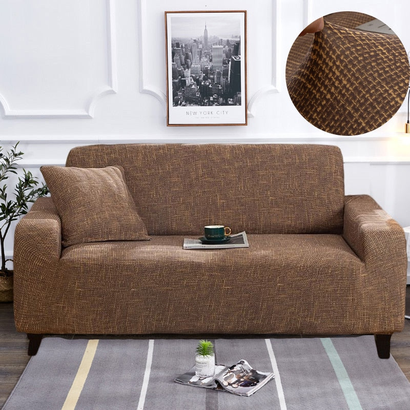 Non-Slip Colorful Elastic Sofa Cover for L-Shaped Sofas