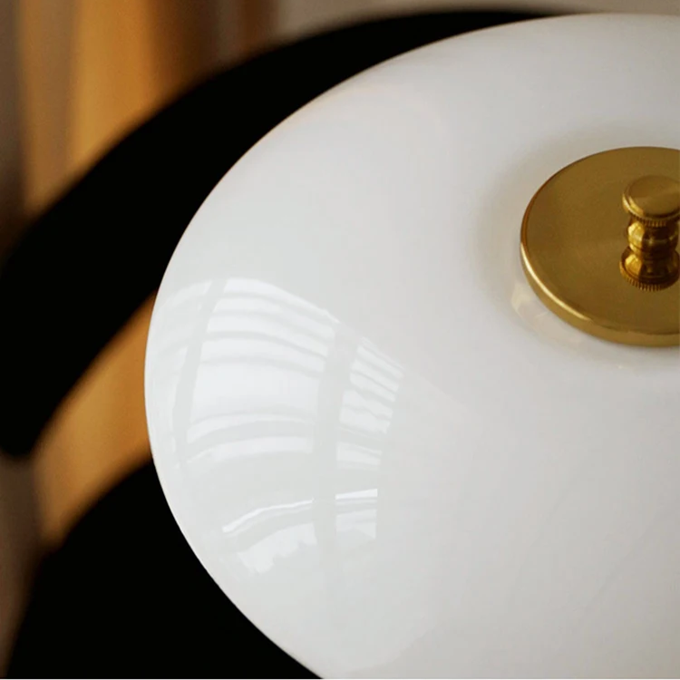 Scandinavian Glass Table Lamp with Retro Design