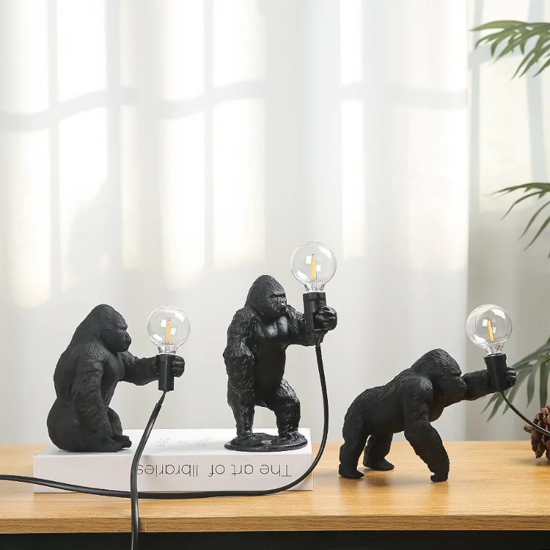 Angry Gorilla Night Lamp Sculpture