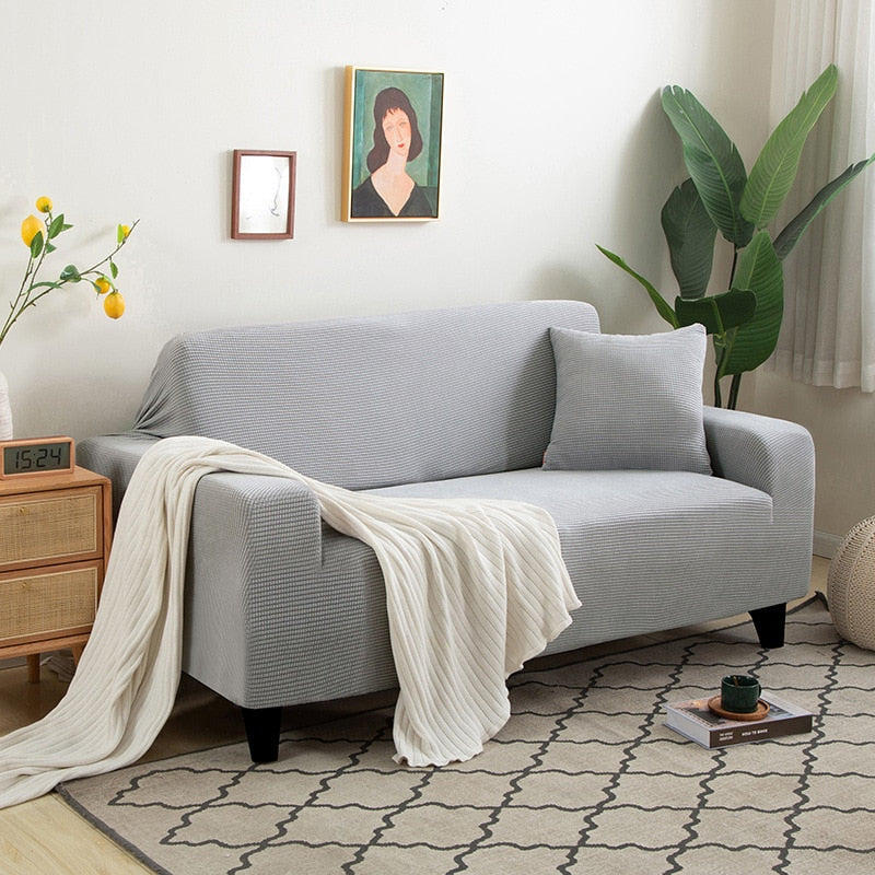 Textured Stretch Sofa Cover - Non-Slip, Machine Washable for 1 to 3 Seater Sofas