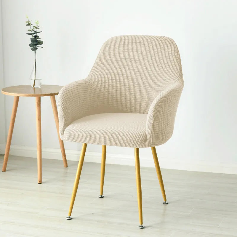 Highback Chair Cover in European Style Cotton Blend