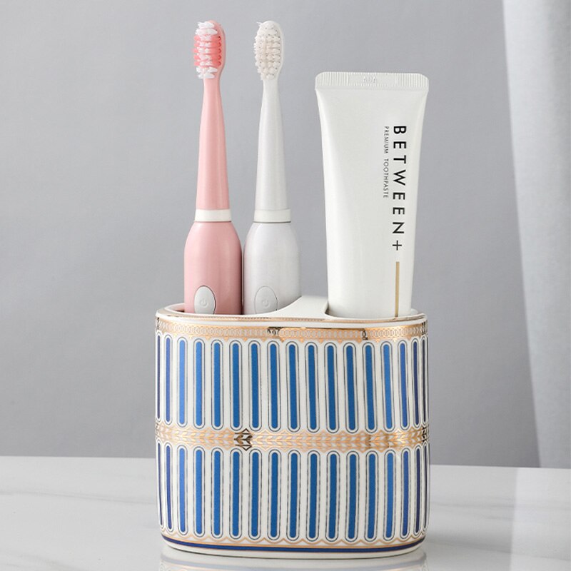 Luxury Art Deco Ceramic Bathroom Accessory Holder