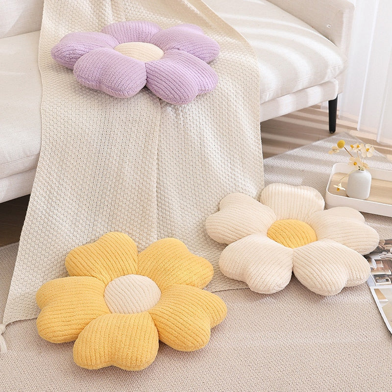 Fluffy Clover Flower Decorative Pillow
