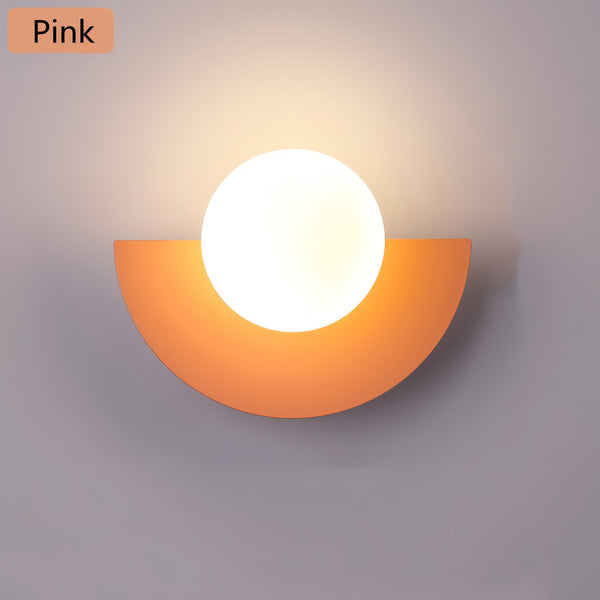 Nordic Half-Circle LED Wall Lamp in 6 Colors