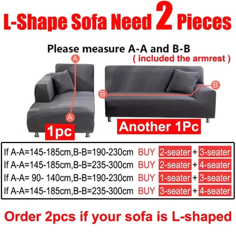 Stretch Velvet Sofa Cover for L-Shaped and Traditional Couches