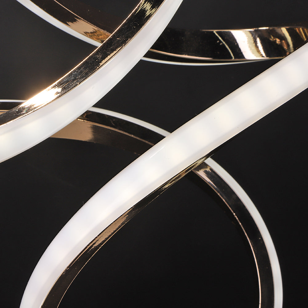 LED Spiral Table Lamp with Infinity Design and Warm Light
