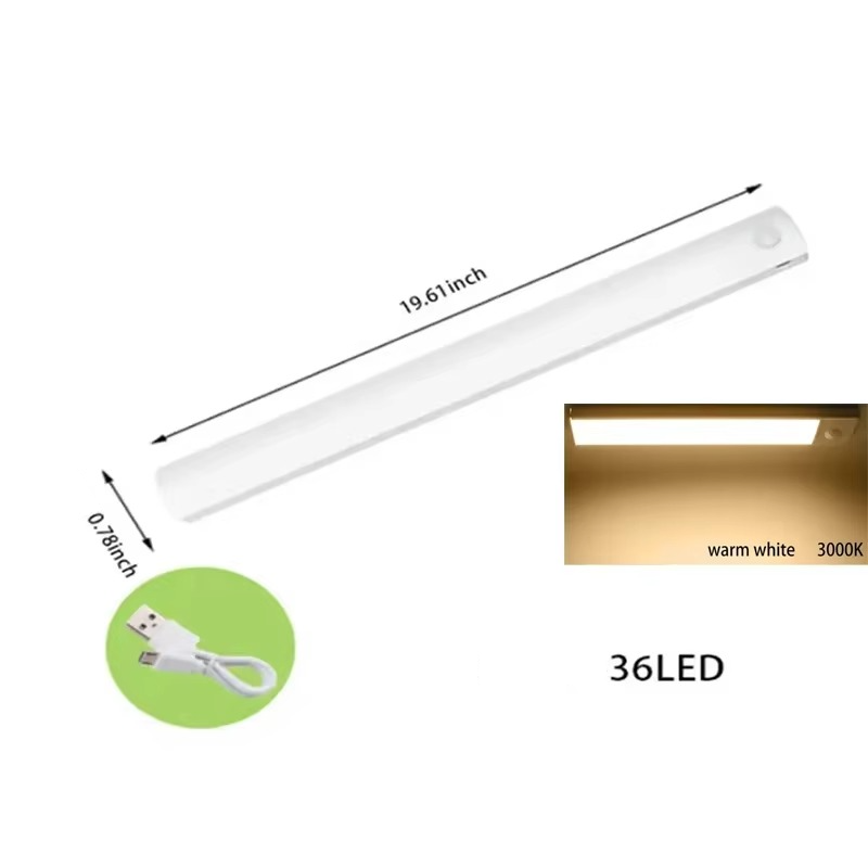 Motion-Activated Rechargeable LED Night Light with Dimmable Brightness