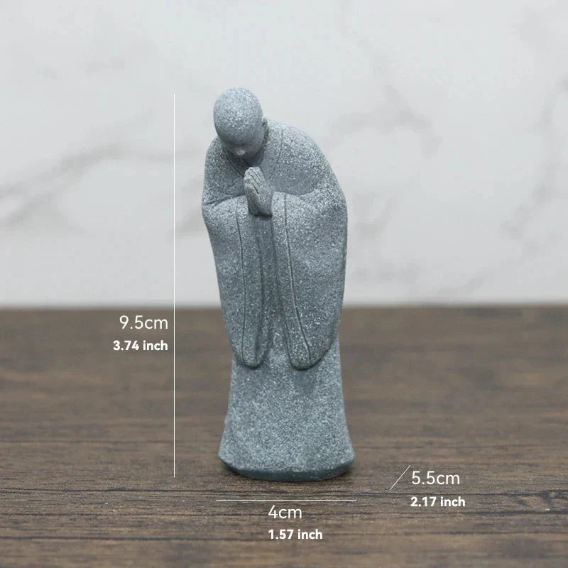 Small Buddha Stone Statue for Zen Garden and Meditation