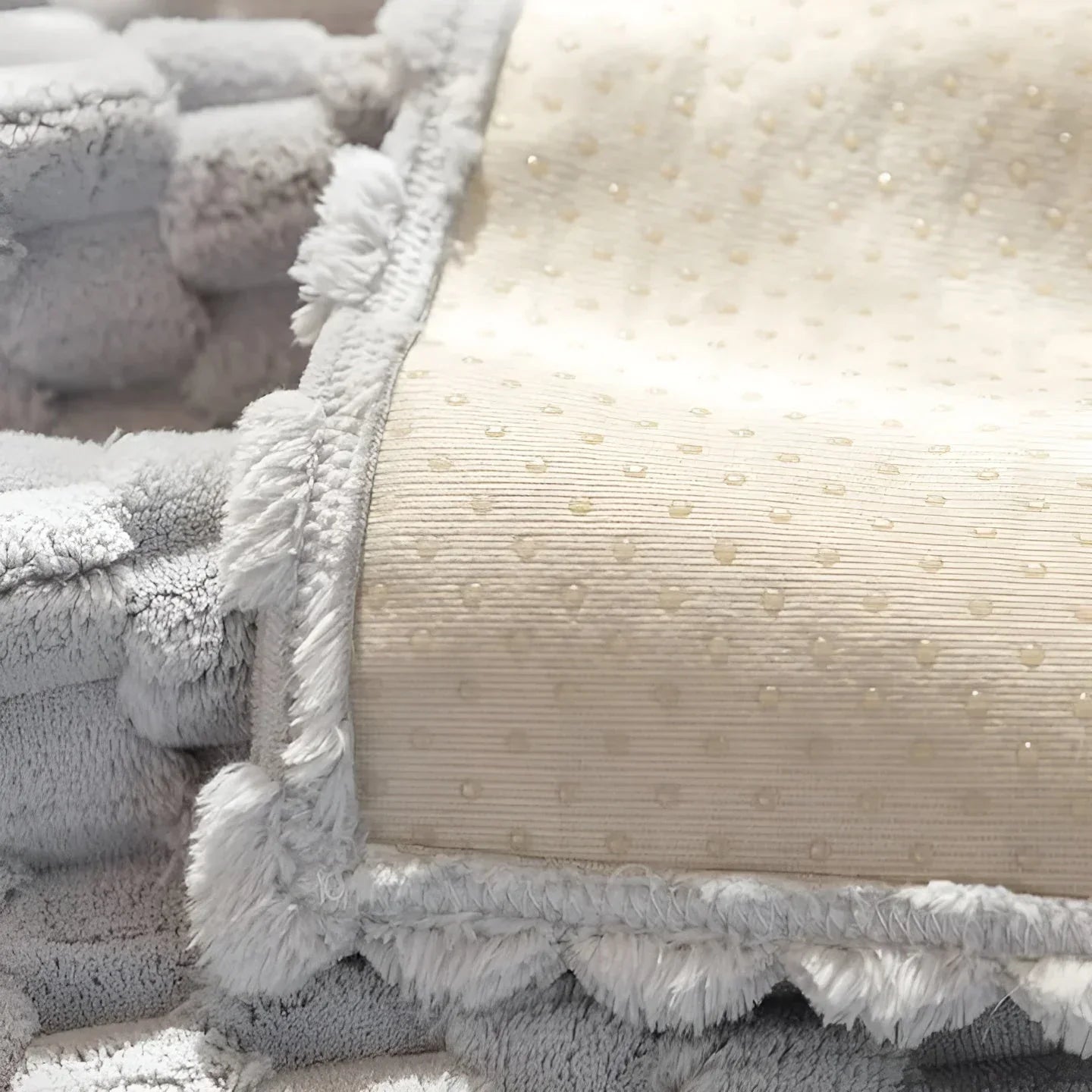 Luxurious Velvet Couch Cover with Textured Design