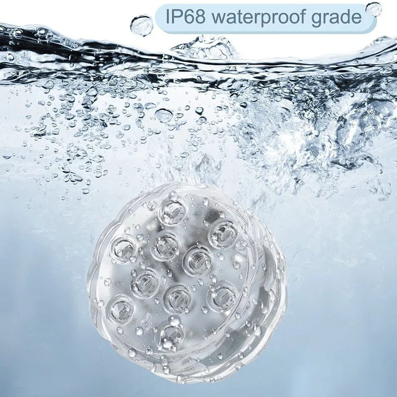 RGB Underwater Pool Lights with Remote Control and 10 LEDs