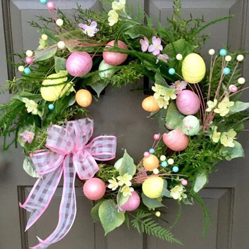 Easter Rabbit and Carrot Wreath Wall Decor