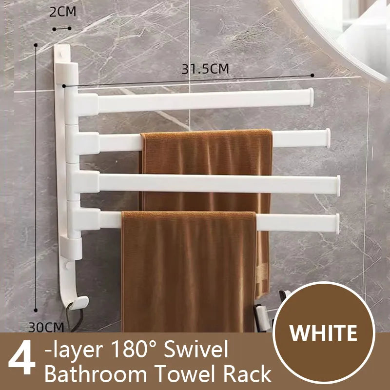 Rotatable Aluminum Towel Holder with Adjustable Bars