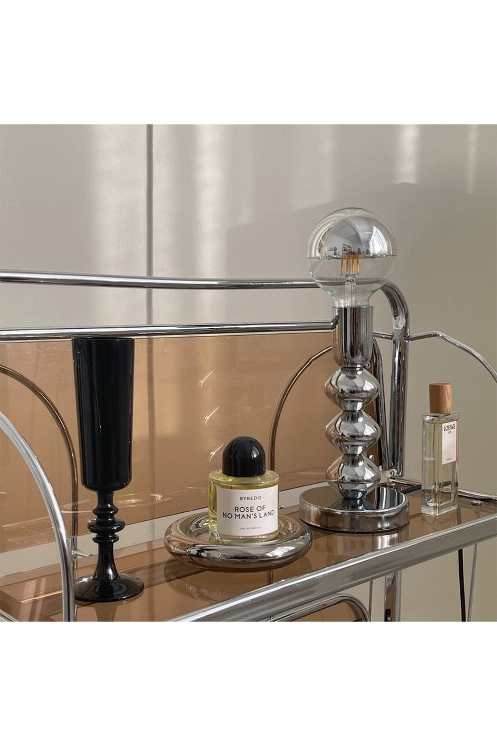 Chrome Stackable Orb Table Lamp
