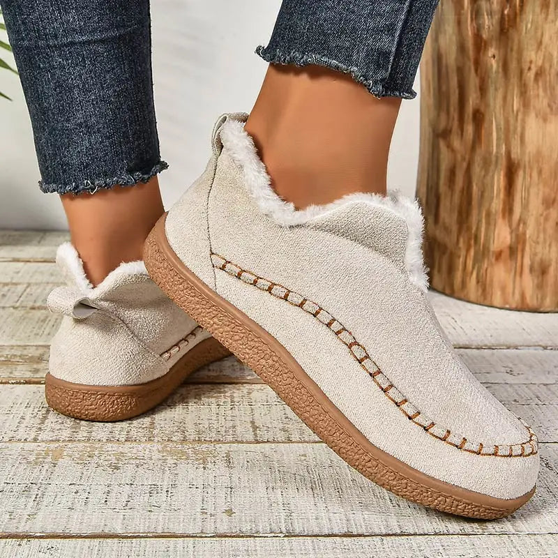 Vail - Warm Velvet Flat Winter Boots
