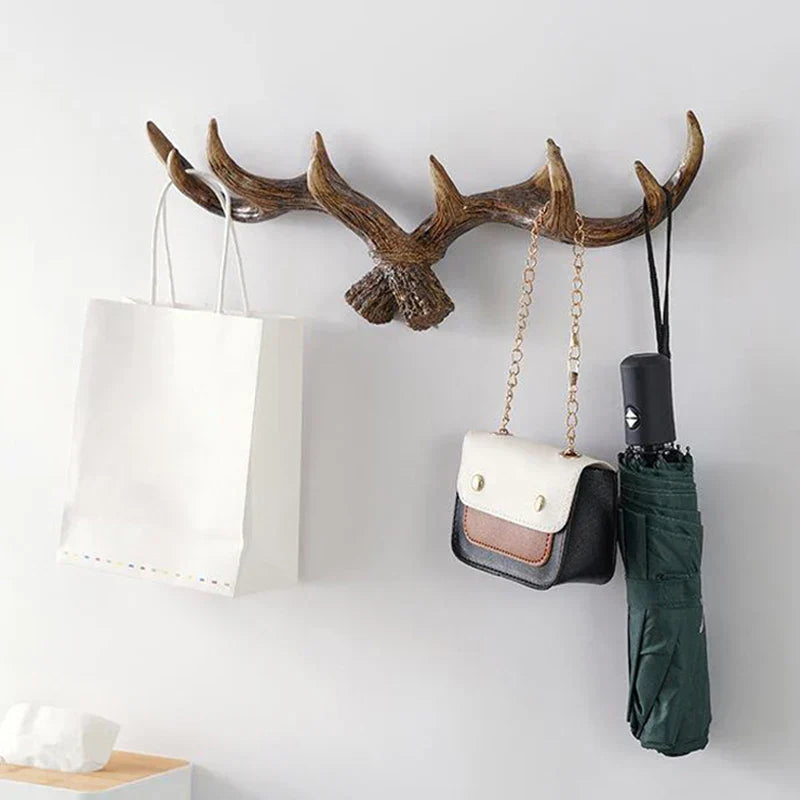 Nordic Vintage Antler Wall Hooks for Coats and Hats
