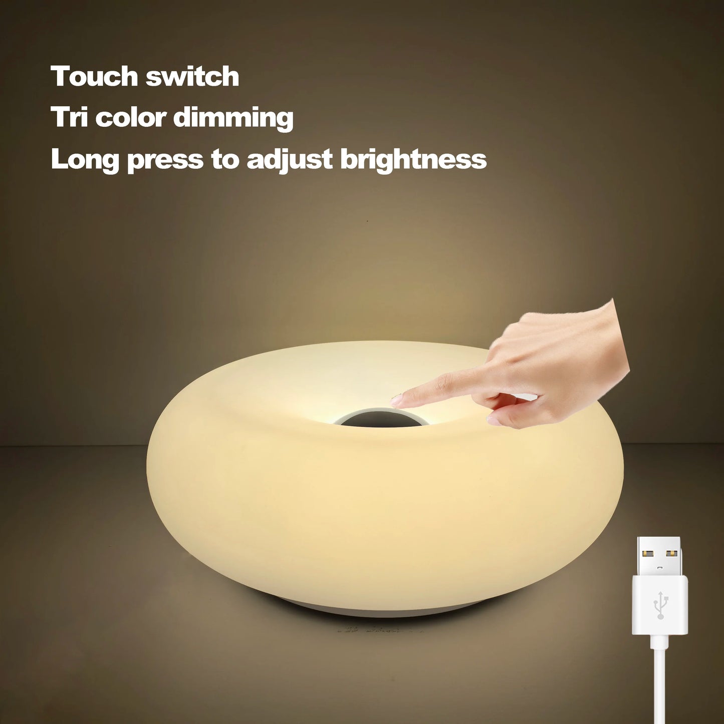Bauhaus Style RGB Table Lamp with Touch Control and USB Charging