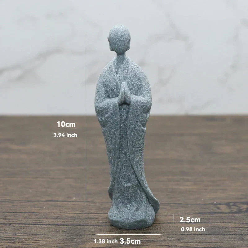 Small Buddha Stone Statue for Zen Garden and Meditation
