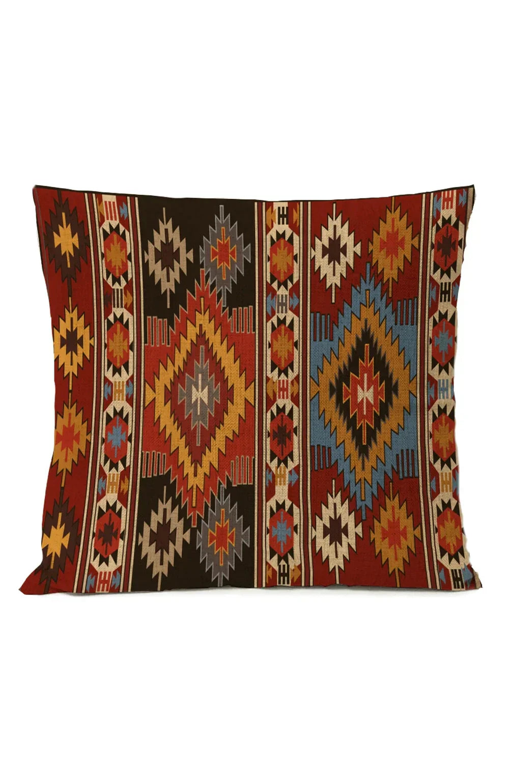Ethnic Tribal Cotton-Linen Pillowcase