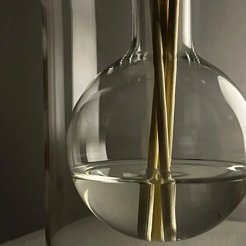 Elegant Glass and Wood Scent Diffuser with Essential Oil Sticks