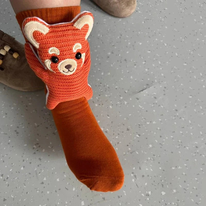 Cozy 3D Animal House Socks with Non-Slip Sole