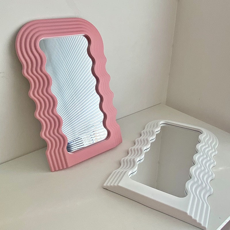 Wavy Retro Mirror in Fun Colors