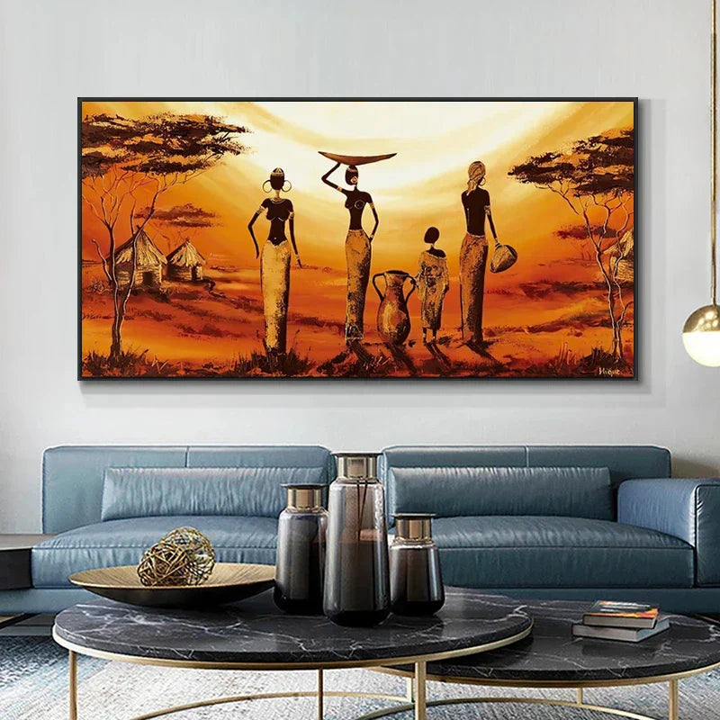 Abstract African Woman Canvas Art Print