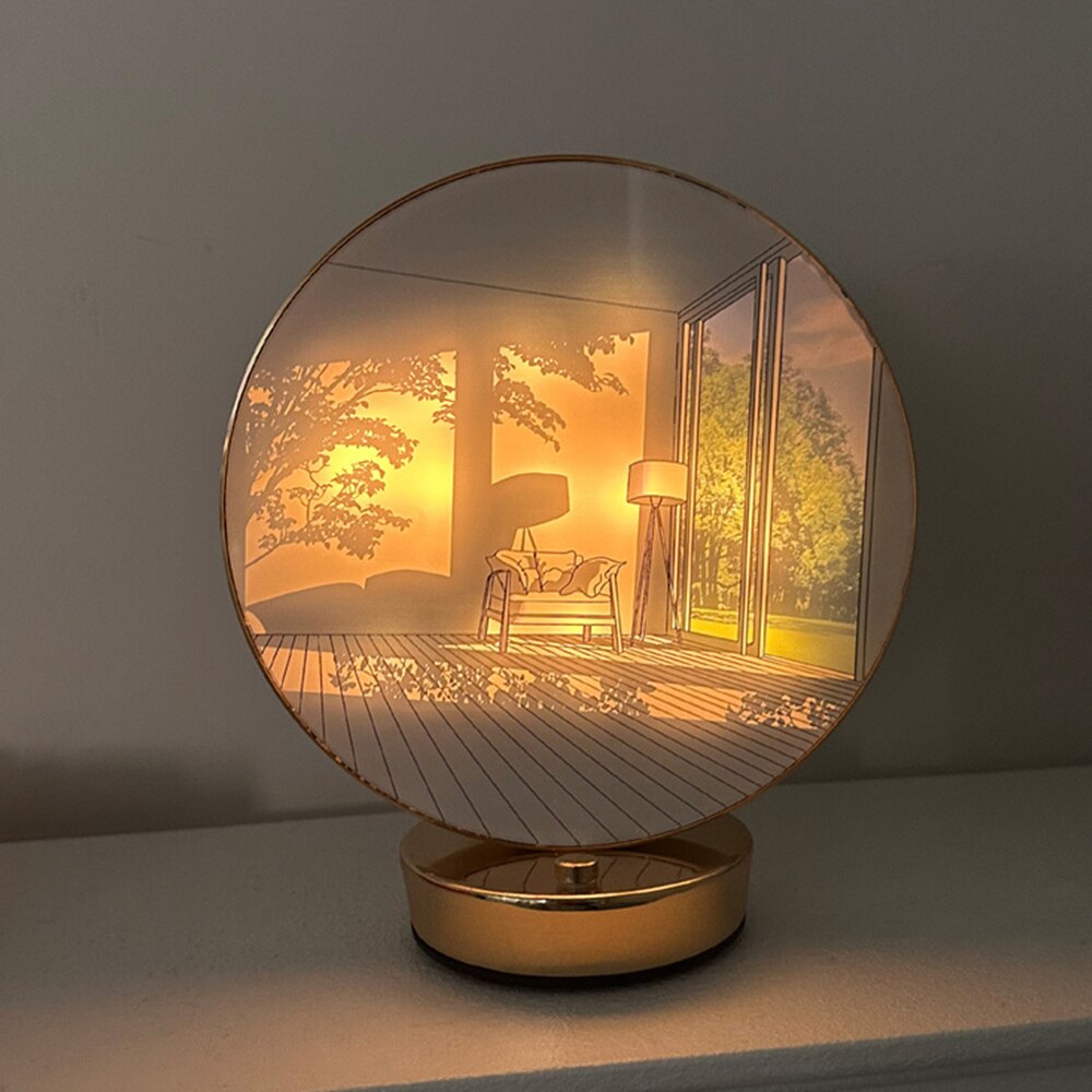 Artistic Orb Table Lamp with Touch Dimmer