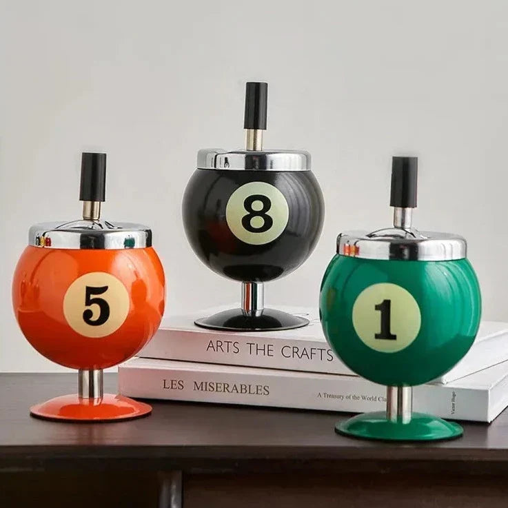 Metal Billiard Ashtray for Gaming Area