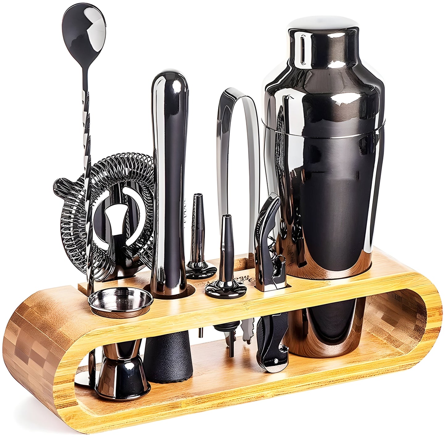 Premium Stainless Steel 10-Piece Cocktail Shaker Set