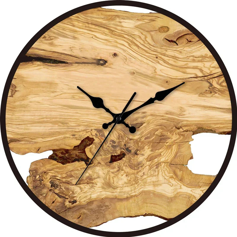 Silent Acrylic and Wood Wall Clock