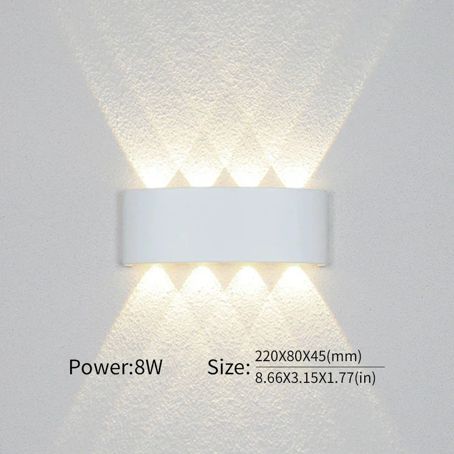 Modern LED Wall Lamp - Minimalist Aluminum Design for Indoor and Outdoor Use