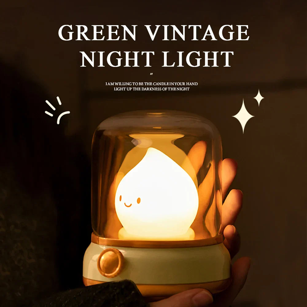 Retro LED Night Light USB Rechargeable Kerosene Style