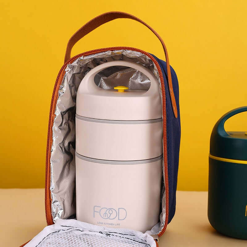 Leak-Resistant Stainless Steel Thermal Lunch Box with Airtight Seal