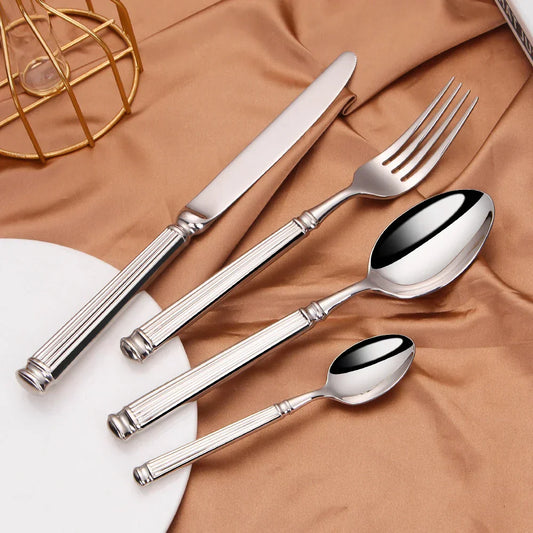 Stainless Steel Cutlery Set with Shiny Finish