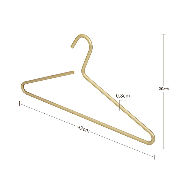 Solid Matte Gold Metal Hangers - Set of 5