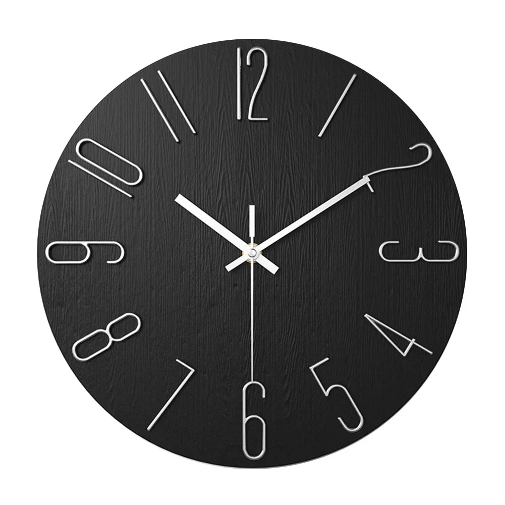 Elegant Modern Wall Clock with Quartz Movement