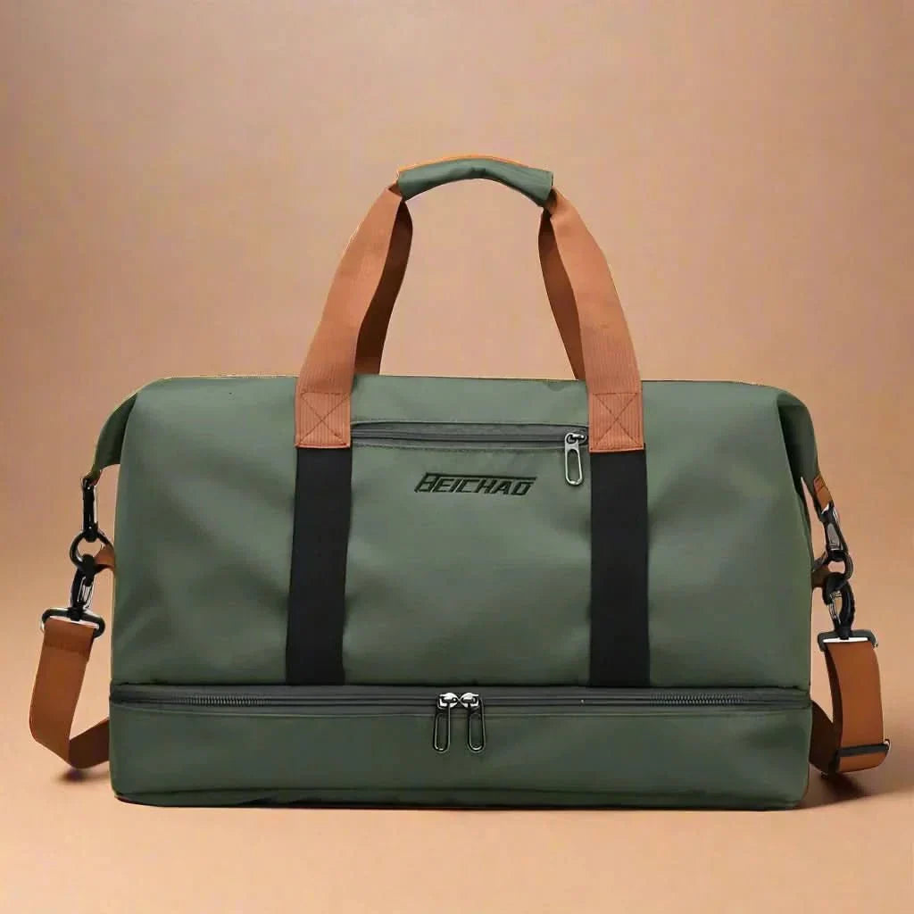 Waterproof Fitness and Travel Bag with Shoe Compartment