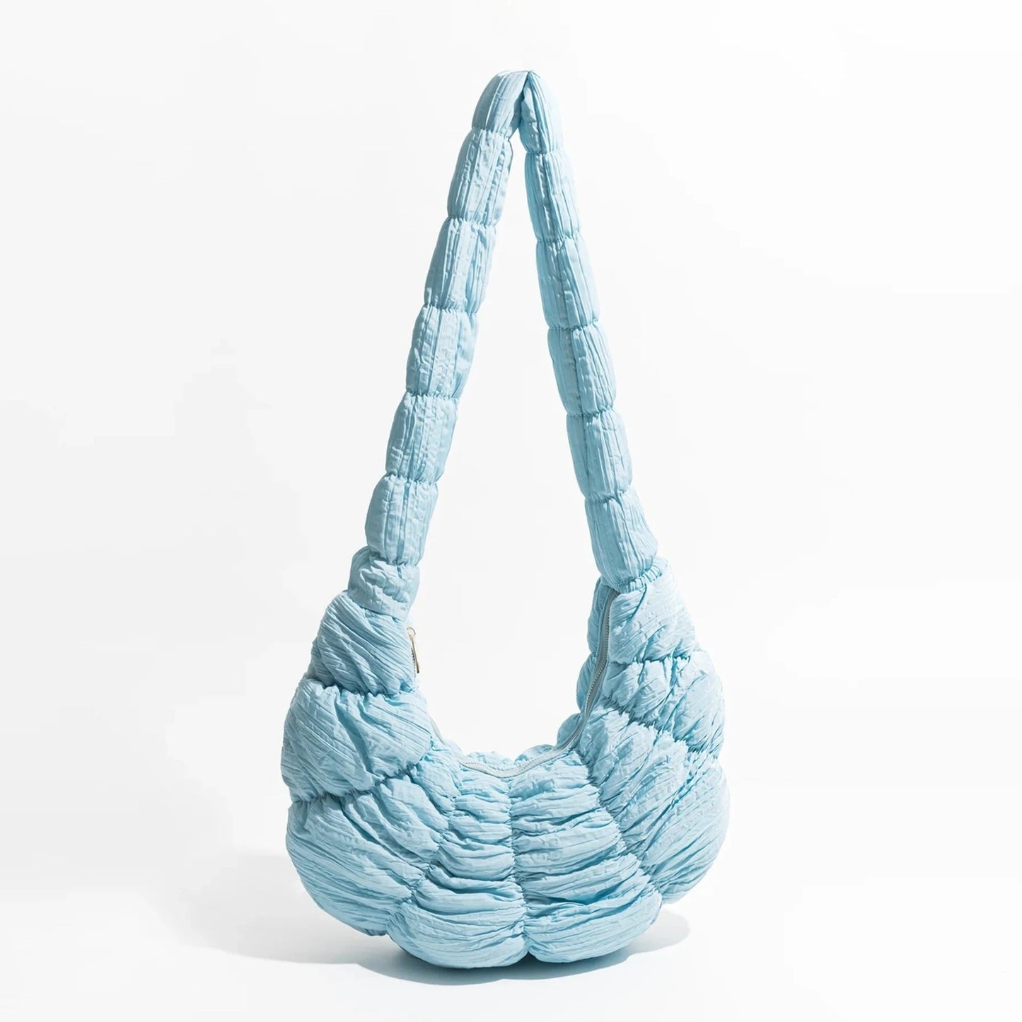 Puff Croissant Shoulder Bag - Lightweight Nylon Tote