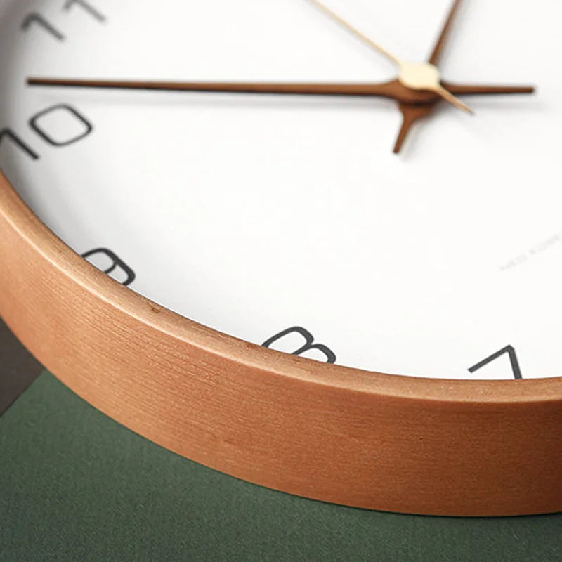 Wood and Glass Minimalist Wall Clock