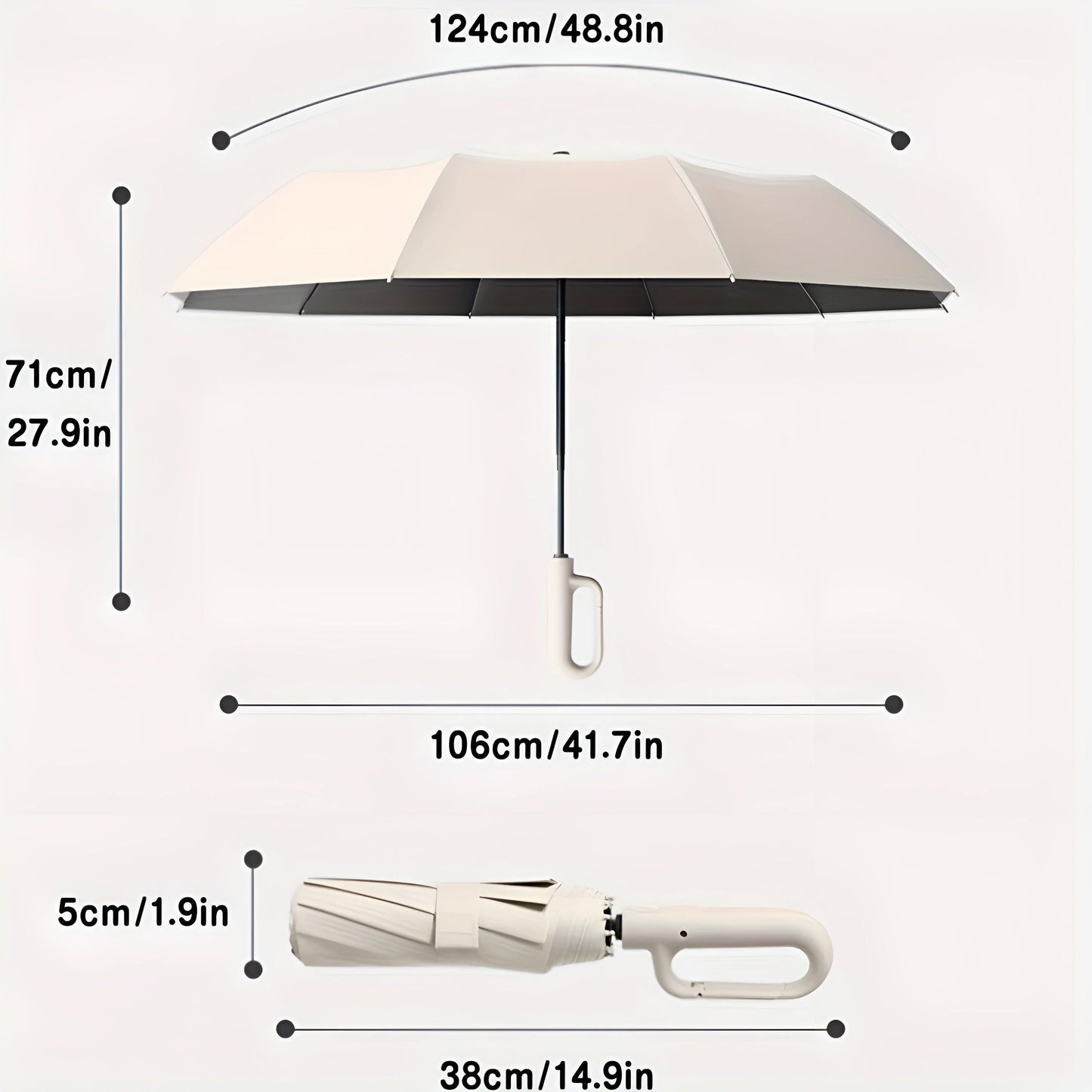 Automatic Strap Handle Folding Umbrella