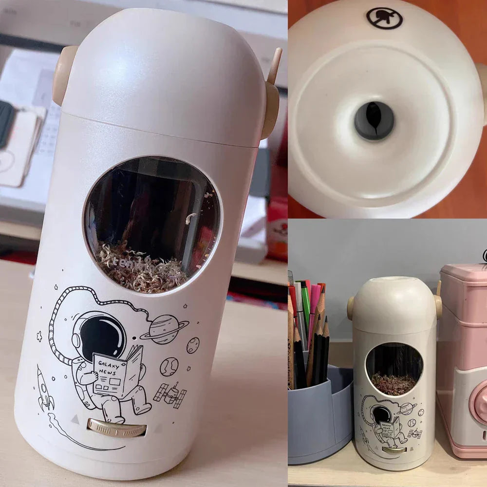 Astronaut-Themed Rechargeable Automatic Pencil Sharpener