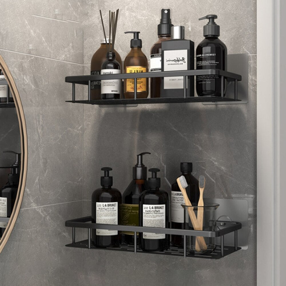 Metal Suction Cup Bathroom Shelves for Organizing Essentials