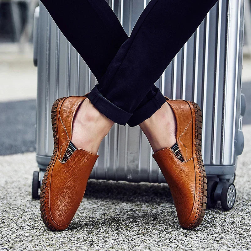 Men's Slip-On Loafers with Flexible Non-Slip Sole for Everyday Comfort