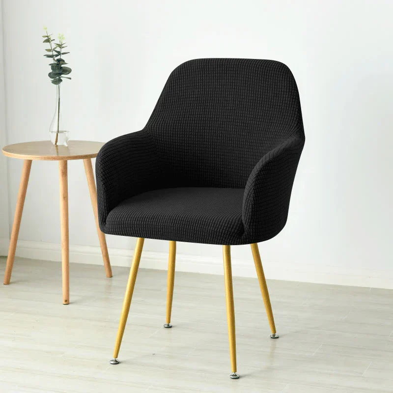 Highback Chair Cover in European Style Cotton Blend