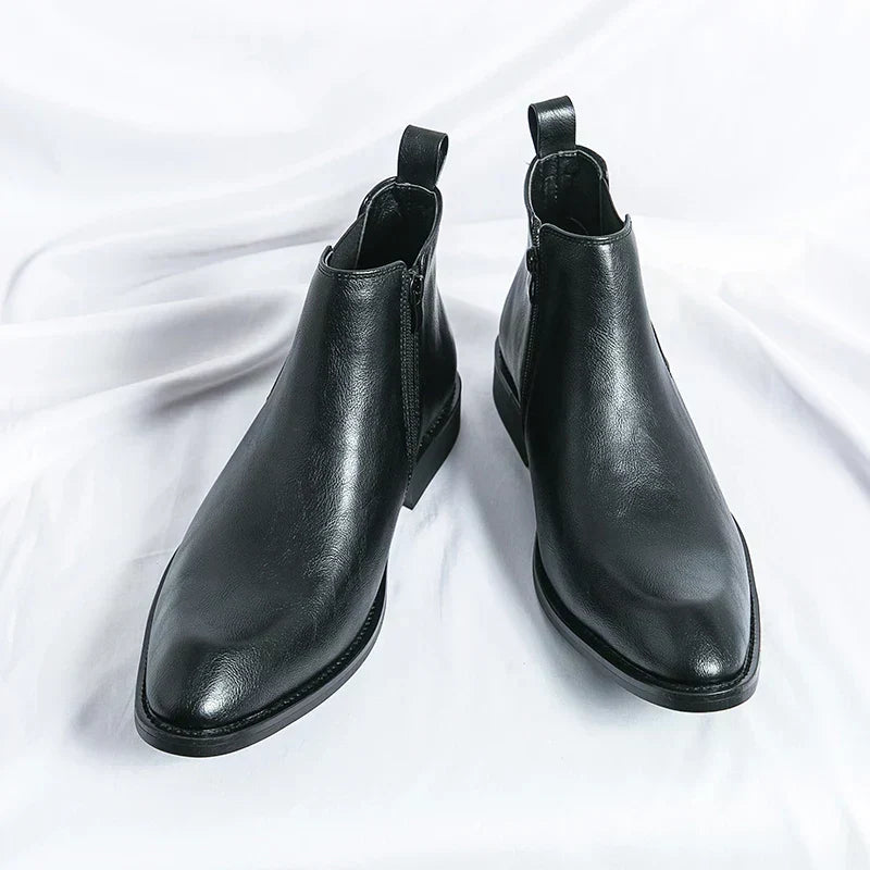 Cooper | Zippered Orthopedic Leather Chelsea Boots