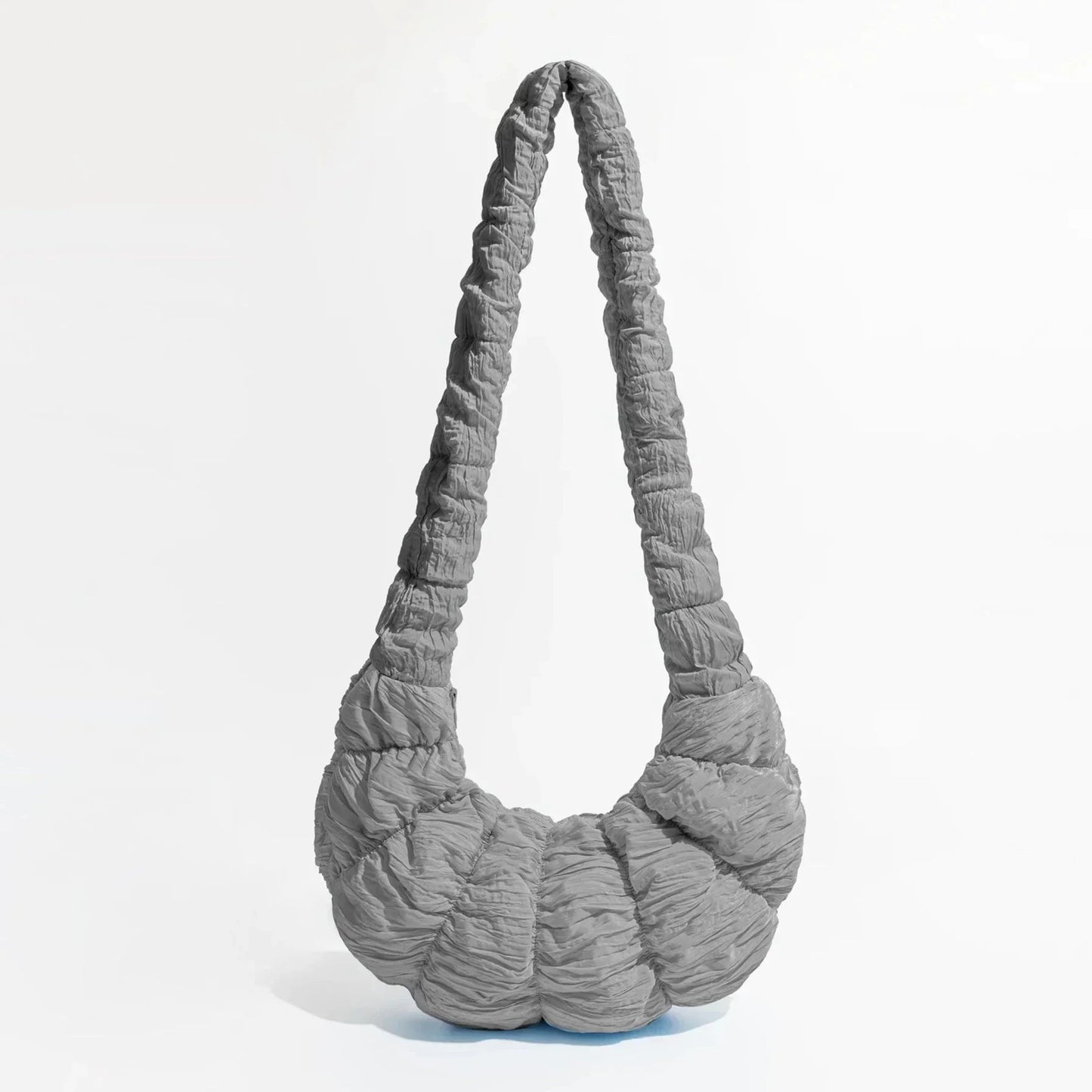 Puff Croissant Shoulder Bag - Lightweight Nylon Tote