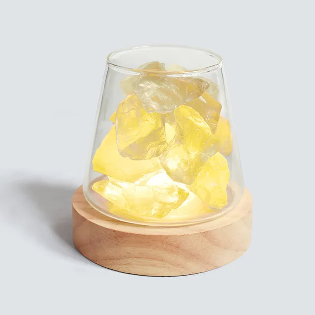 Himalayan Salt Lamp with Essential Oil Diffuser and Rechargeable Battery