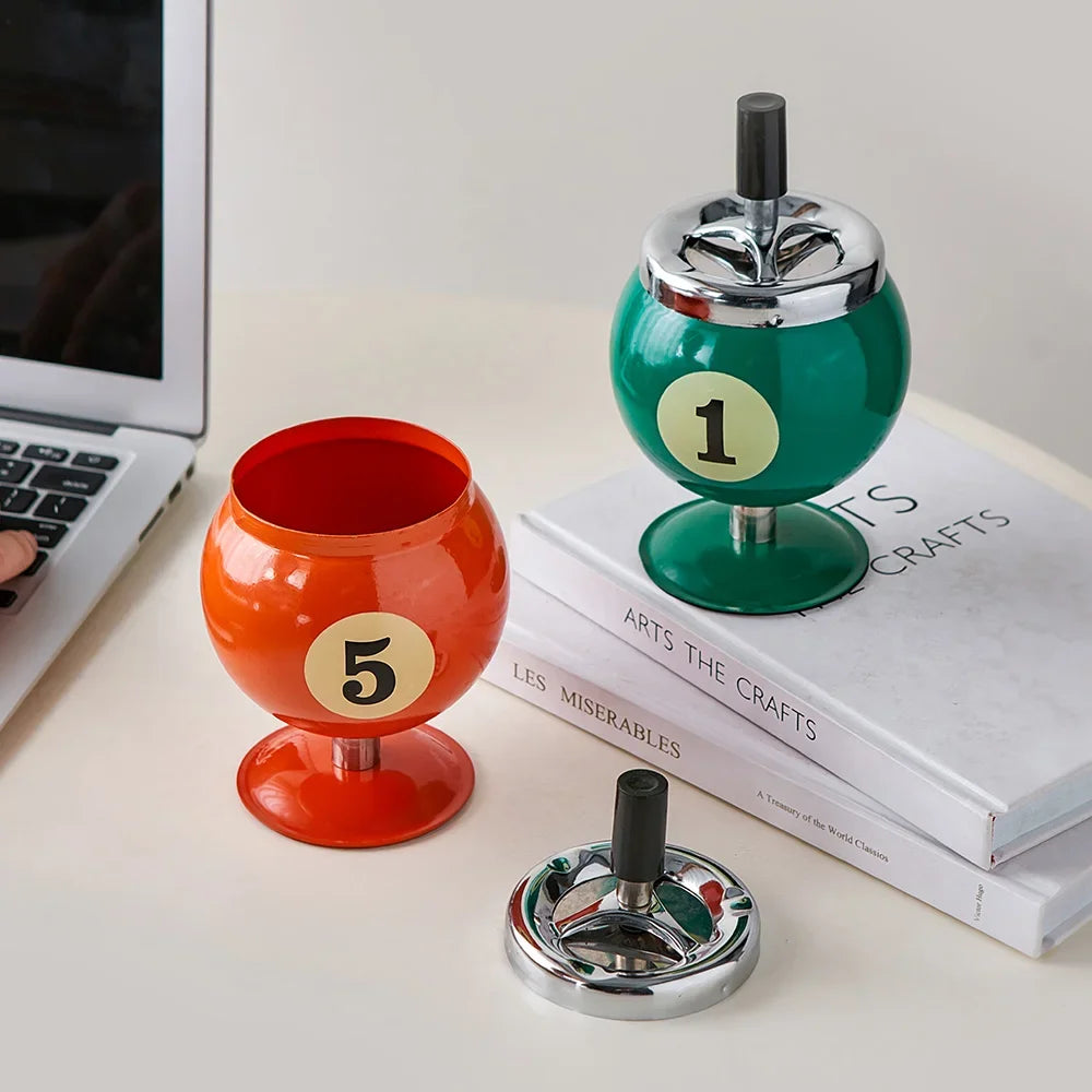 Metal Billiard Ashtray for Gaming Area