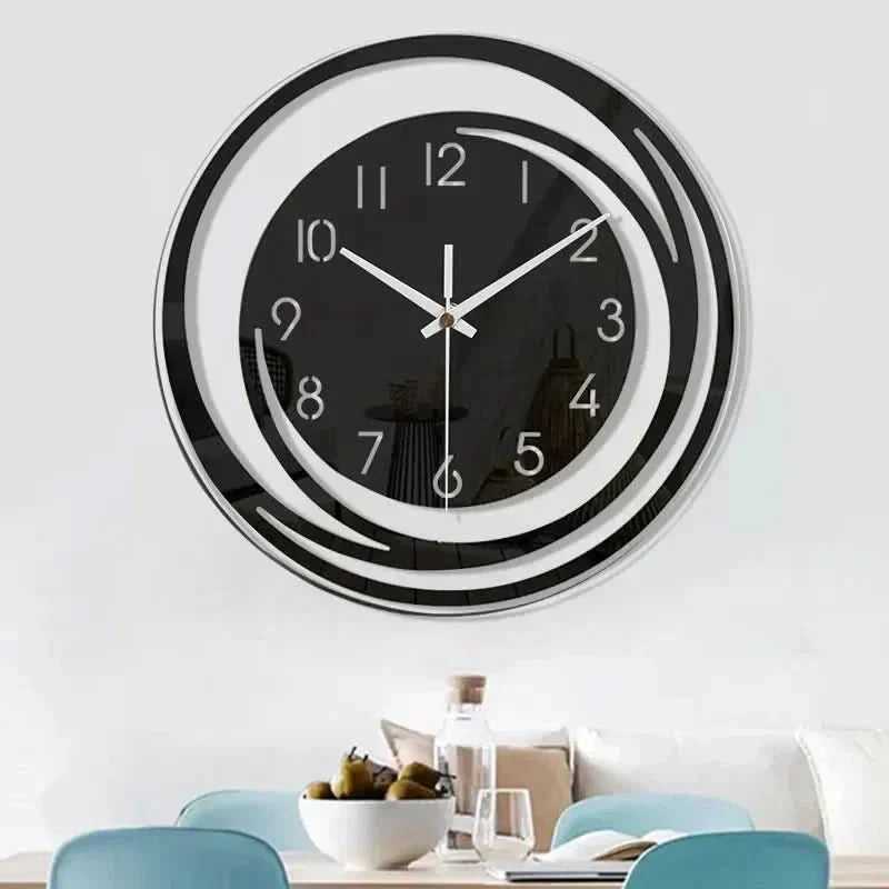Modern Silent Round Wall Clock with Minimalist Design