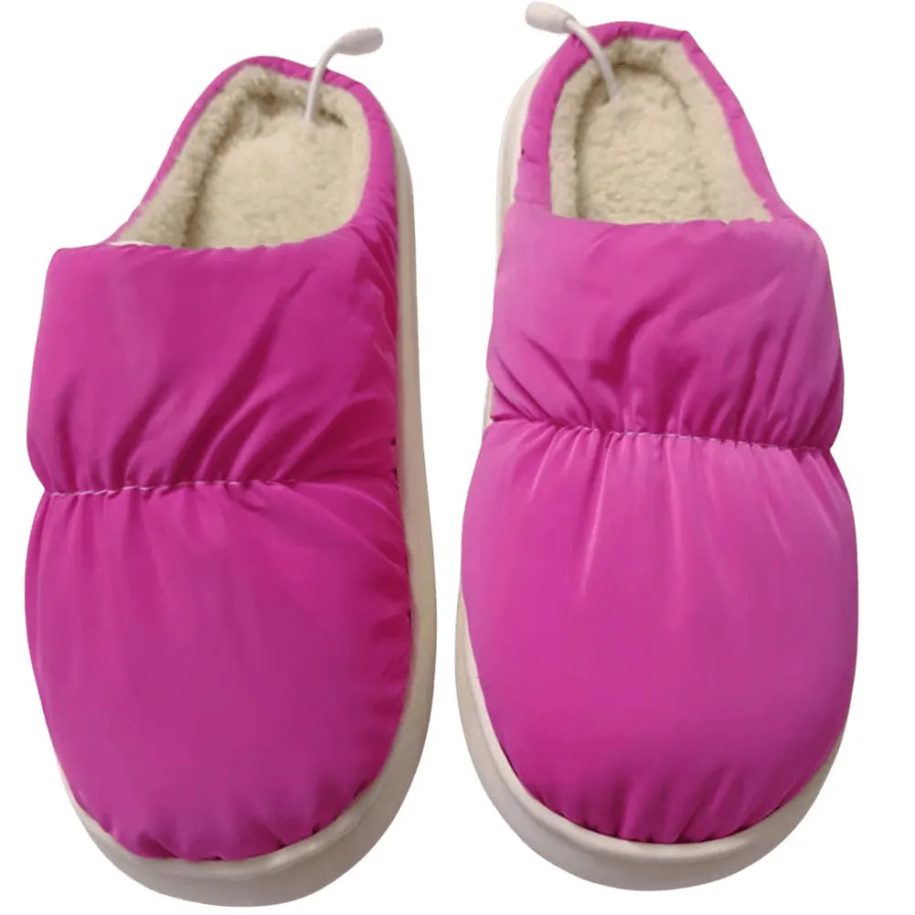 Heated Plush Slippers with Adjustable Temperature Settings
